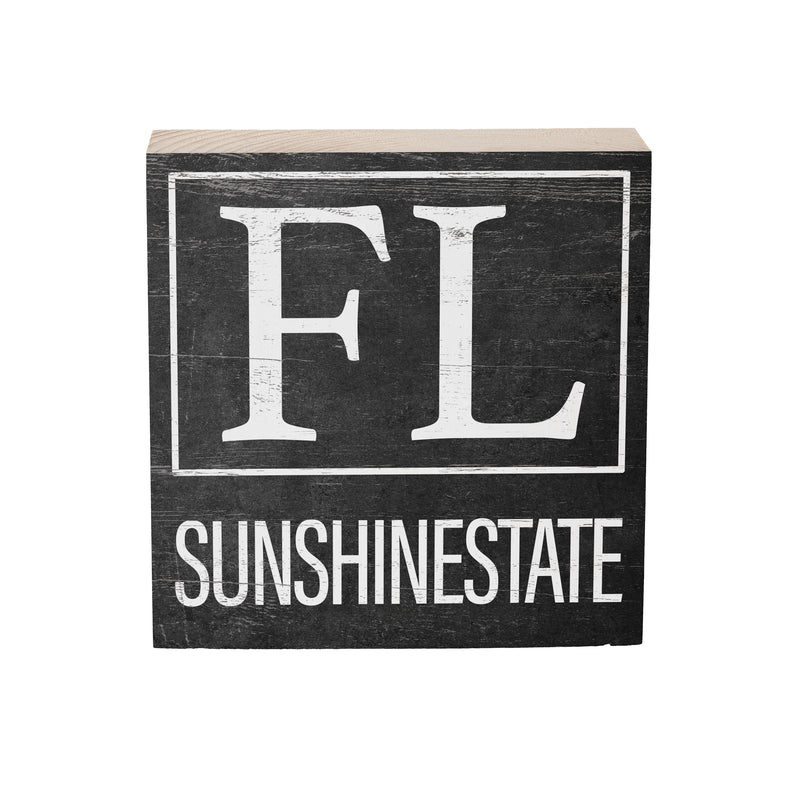State Wooden Plock Florida 6x6"