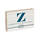 Coastal Wooden Plock Monogram Captain 12x8" Z Z