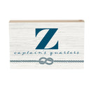 Coastal Wooden Plock Monogram Captain 12x8" Z Z
