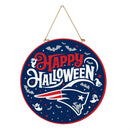 New England Patriots Halloween Round Door Décor with Hanging Rope, 18x18