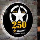 LED Wall Decor, Round, US Army, 250th Anniversary