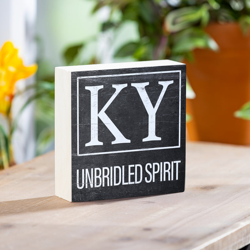 State Wooden Plock Kentucky 6x6"