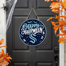 Seattle Kraken Halloween Round Door Décor with Hanging Rope, 18x18