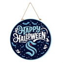 Seattle Kraken Halloween Round Door Décor with Hanging Rope, 18x18
