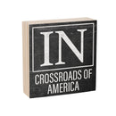 State Wooden Plock Indiana 6x6"