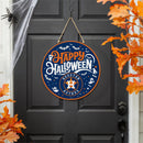 Houston Astros Halloween Round Door Décor with Hanging Rope, 18x18