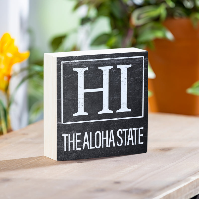 State Wooden Plock Hawaii 6x6"