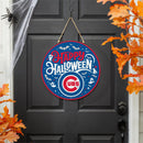 Chicago Cubs Halloween Round Door Décor with Hanging Rope, 18x18