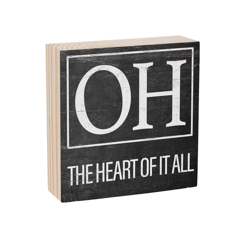 State Wooden Plock Ohio 6x6"