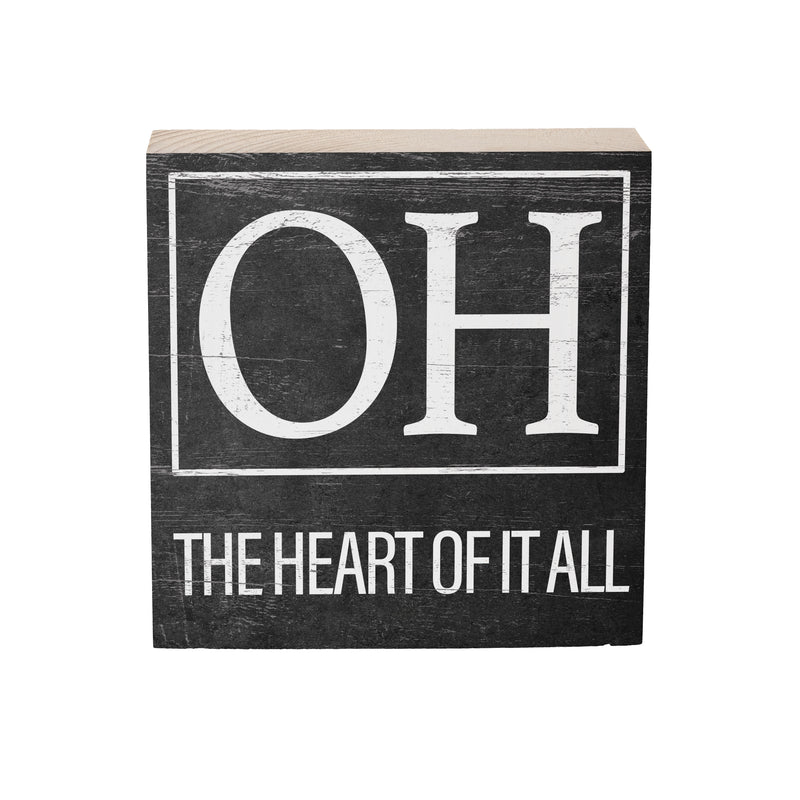 State Wooden Plock Ohio 6x6"