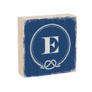 Coastal Wooden Plock Monogram Nautical 6" E E