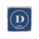 Coastal Wooden Plock Monogram Nautical 6" D D