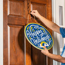 Los Angeles Rams Holiday Round Door Décor with Hanging Rope, 18x18