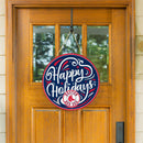 Boston Red Sox Holiday Round Door Décor with Hanging Rope, 18x18