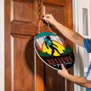 Miami Dolphins Bigfoot Round Door Décor with Hanging Rope, 18x18