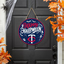 Minnesota Twins Halloween Round Door Décor with Hanging Rope, 18x18