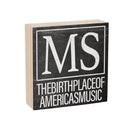 State Wooden Plock Mississippi 6x6"