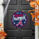 Atlanta Braves Halloween Round Door Décor with Hanging Rope, 18x18