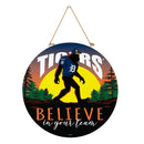 Detroit Tigers Bigfoot Round Door Décor with Hanging Rope, 18x18