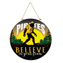 Pittsburgh Pirates Bigfoot Round Door Décor with Hanging Rope, 18x18