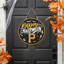 Pittsburgh Pirates Halloween Round Door Décor with Hanging Rope, 18x18