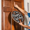 San Francisco Giants Holiday Round Door Décor with Hanging Rope, 18x18