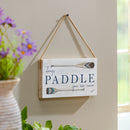 Lake Living Hanging Sign Always Paddle 11x6"