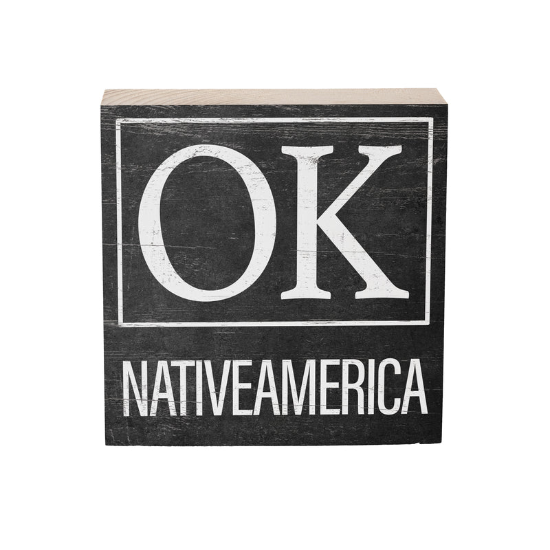 State Wooden Plock Oklahoma 6x6"