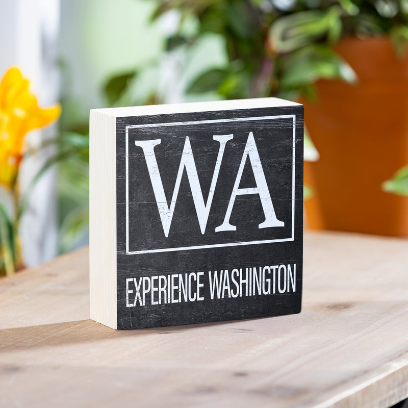State Wooden Plock Washington 6x6"