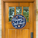 Houston Astros Holiday Round Door Décor with Hanging Rope, 18x18