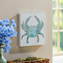 Coastal Wooden Wall Art Salty Crab 12x12"