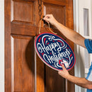 Cleveland Guardians Holiday Round Door Décor with Hanging Rope, 18x18