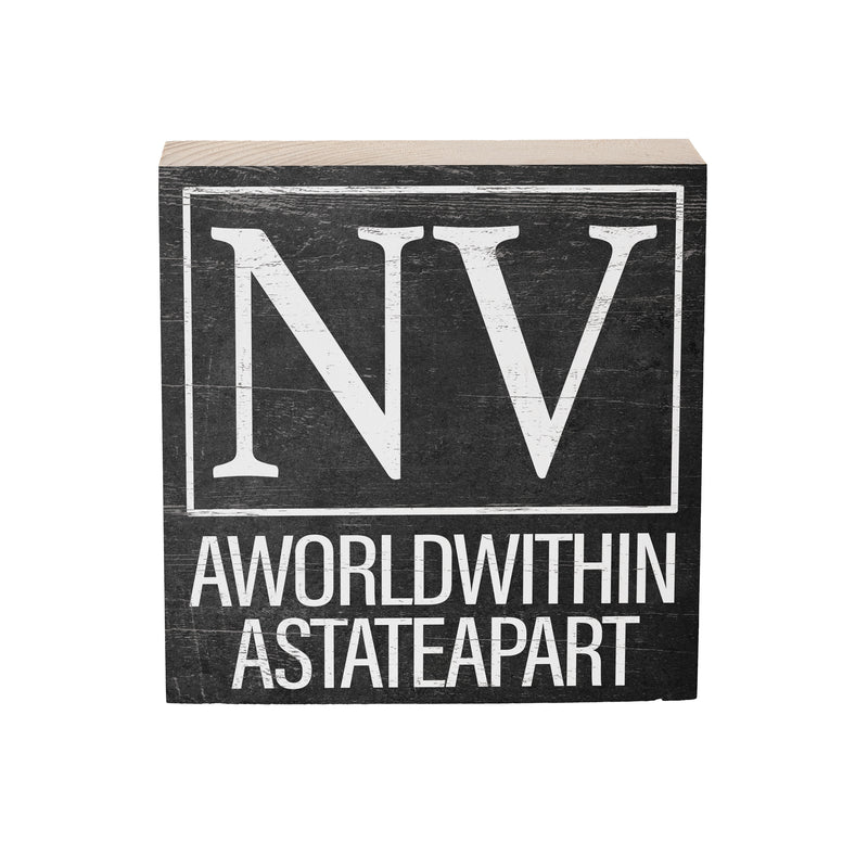 State Wooden Plock Nevada 6x6"