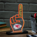 Kansas City Chiefs NFL Football Foam Finger Desklite LED Decor