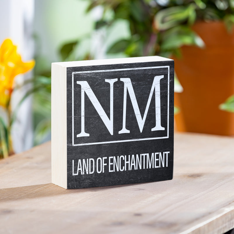 State Wooden Plock New Mexico 6x6"