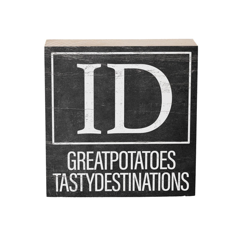 State Wooden Plock Idaho 6x6"