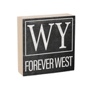 State Wooden Plock Wyoming 6x6"