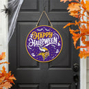 Minnesota Vikings Halloween Round Door Décor with Hanging Rope, 18x18