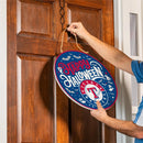 Texas Rangers Halloween Round Door Décor with Hanging Rope, 18x18