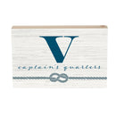 Coastal Wooden Plock Monogram Captain 12x8" V V