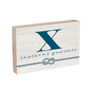 Coastal Wooden Plock Monogram Captain 12x8" X X