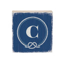 Coastal Wooden Plock Monogram Nautical 6" C C