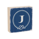 Coastal Wooden Plock Monogram Nautical 6" J J