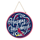 St Louis Cardinals Holiday Round Door Décor with Hanging Rope, 18x18