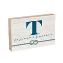 Coastal Wooden Plock Monogram Captain 12x8" T T