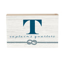 Coastal Wooden Plock Monogram Captain 12x8" T T