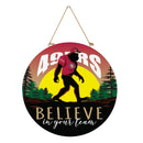 San Francisco 49ers Bigfoot Round Door Décor with Hanging Rope, 18x18