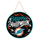Miami Dolphins Halloween Round Door Décor with Hanging Rope, 18x18