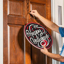 Carolina Hurricanes Holiday Round Door Décor with Hanging Rope, 18x18