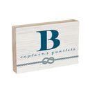 Coastal Wooden Plock Monogram Captain 12x8" B B